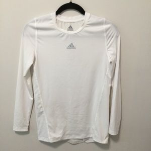 Boys ADIDAS CLimalite L 14 16 white athletic top